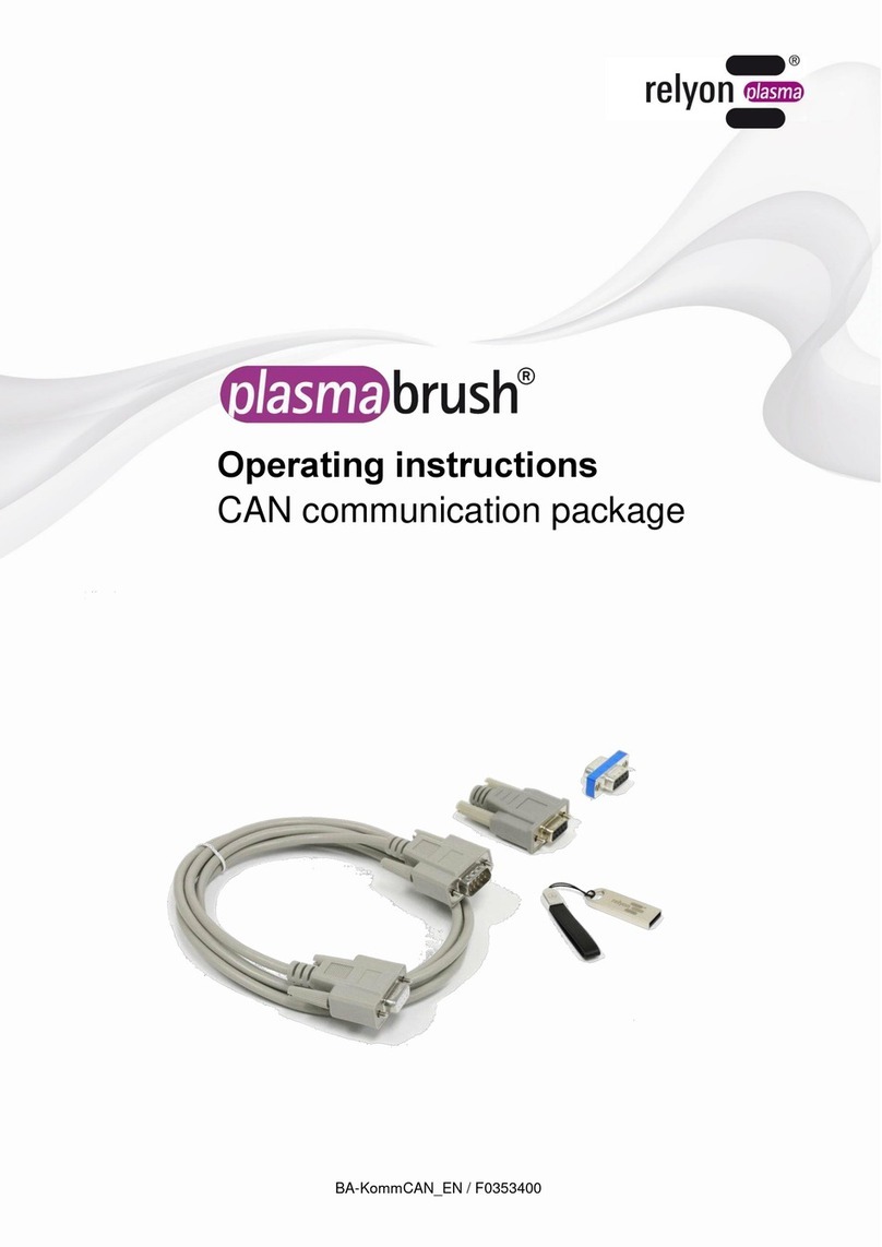 Relyon plasma Plasmabrush operating instructions