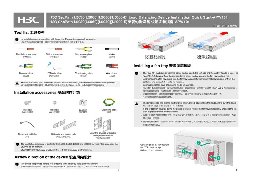 H3C SecPath L5030 Installation, quick start H3C SecPath L5030 Installation, quick start