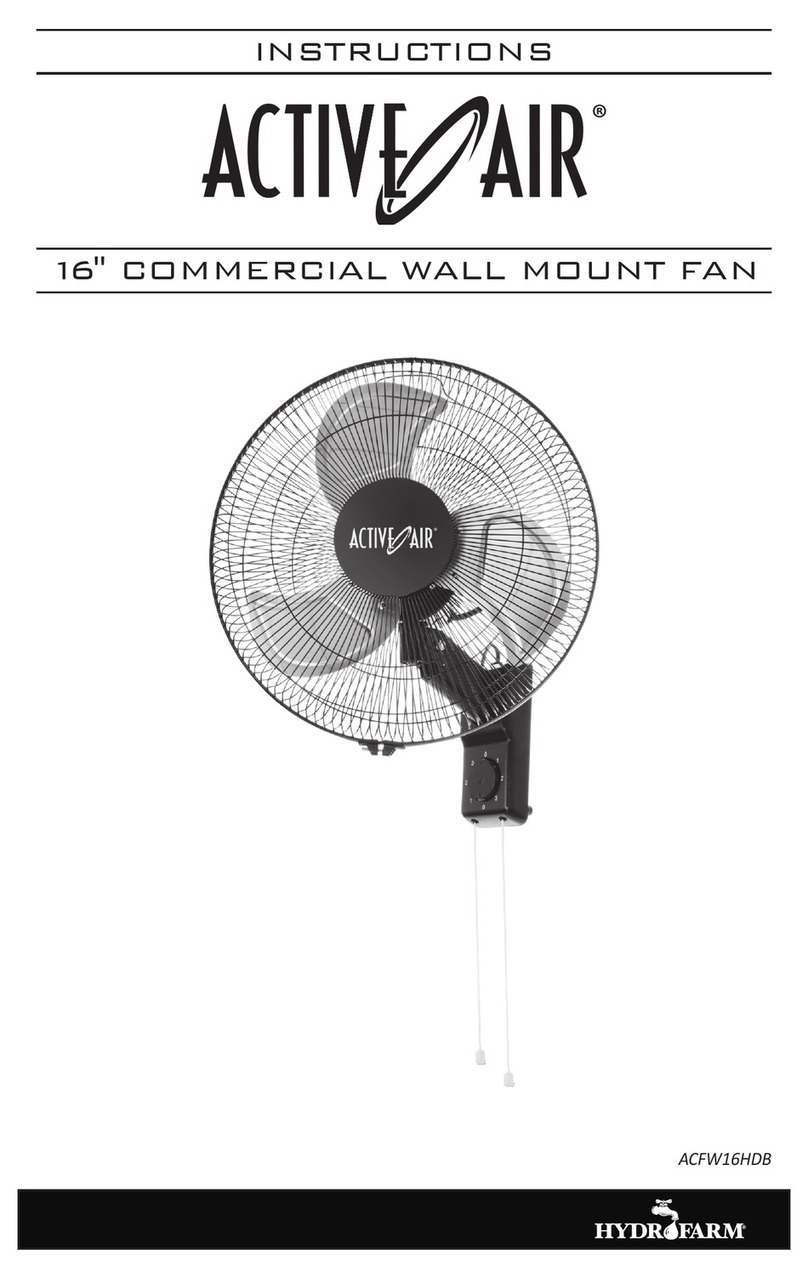 Hydrofarm Active Air ACFW16HDB instructions
