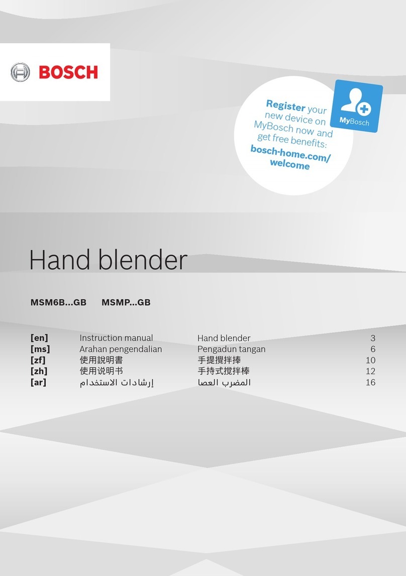 Bosch MSM6B GB Series instruction manual