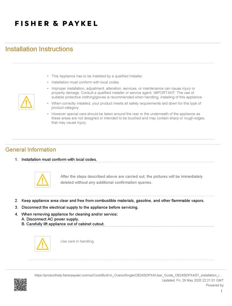 Fisher & Paykel OB24SDPX4 User manual Fisher & Paykel OB24SDPX4 User manual