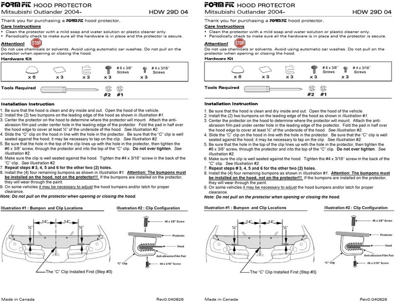 FormFit HDW 29D 04 User manual