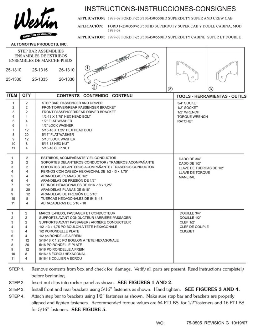 Westin 25-1310 instructions Westin 25-1310 instructions