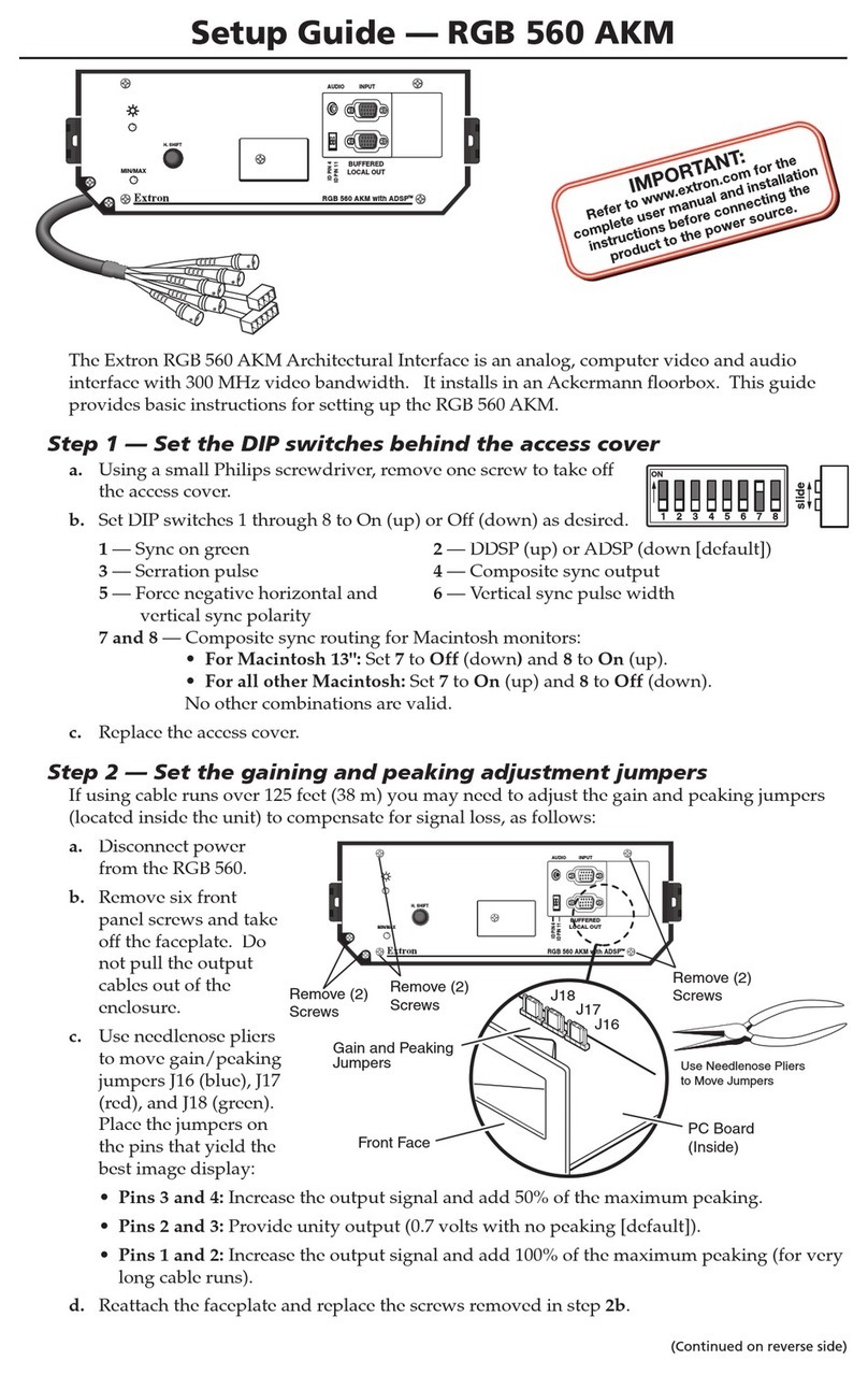 Extron electronics RGB 560 AKM User manual