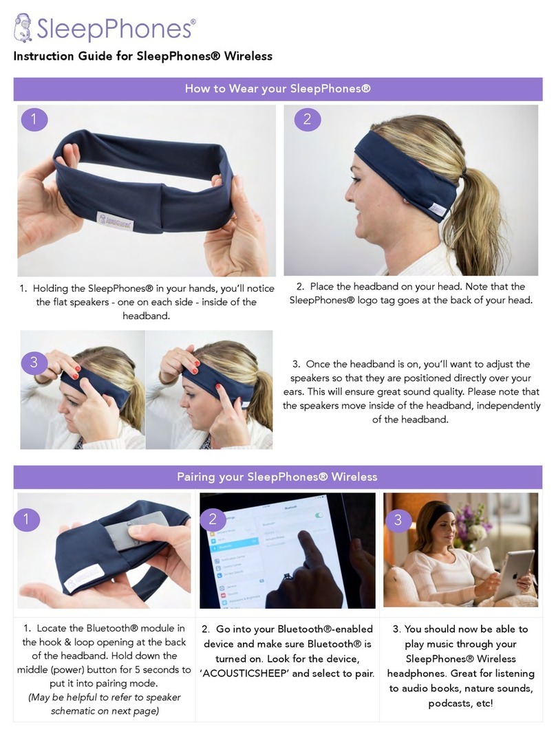 SleepPhones Wireless Instruction guide