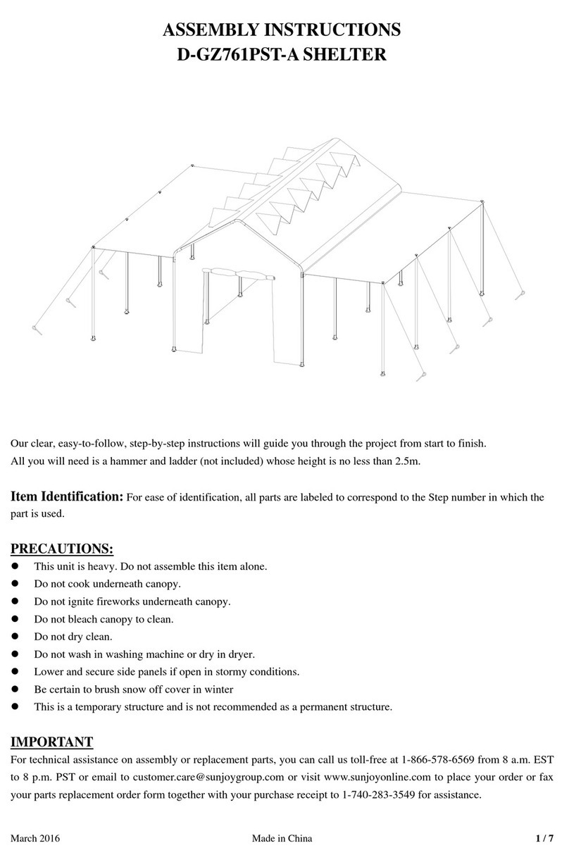 Sunjoy D-GZ761PST-A User manual