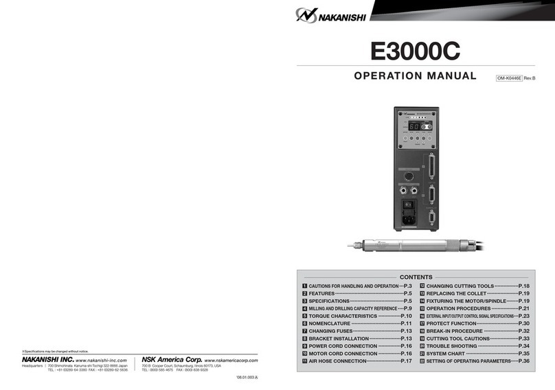 Nakanishi E3000C Operation manual