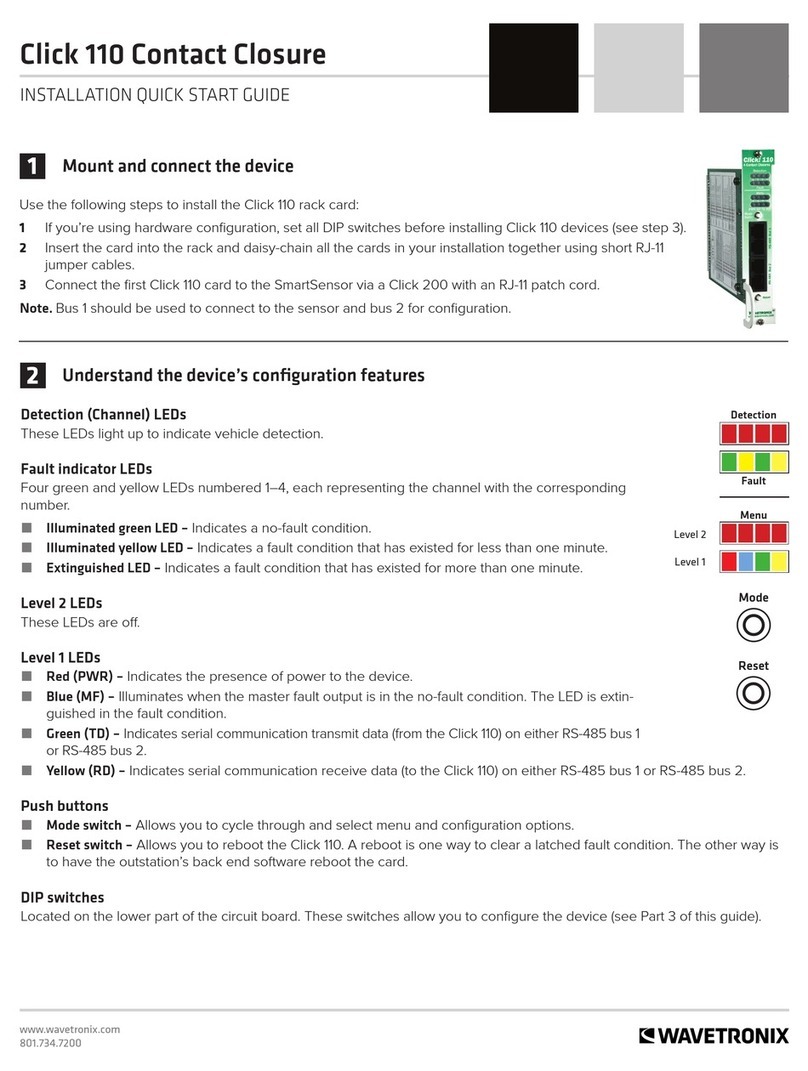 Wavetronix Click 110 Installation & quick start guide