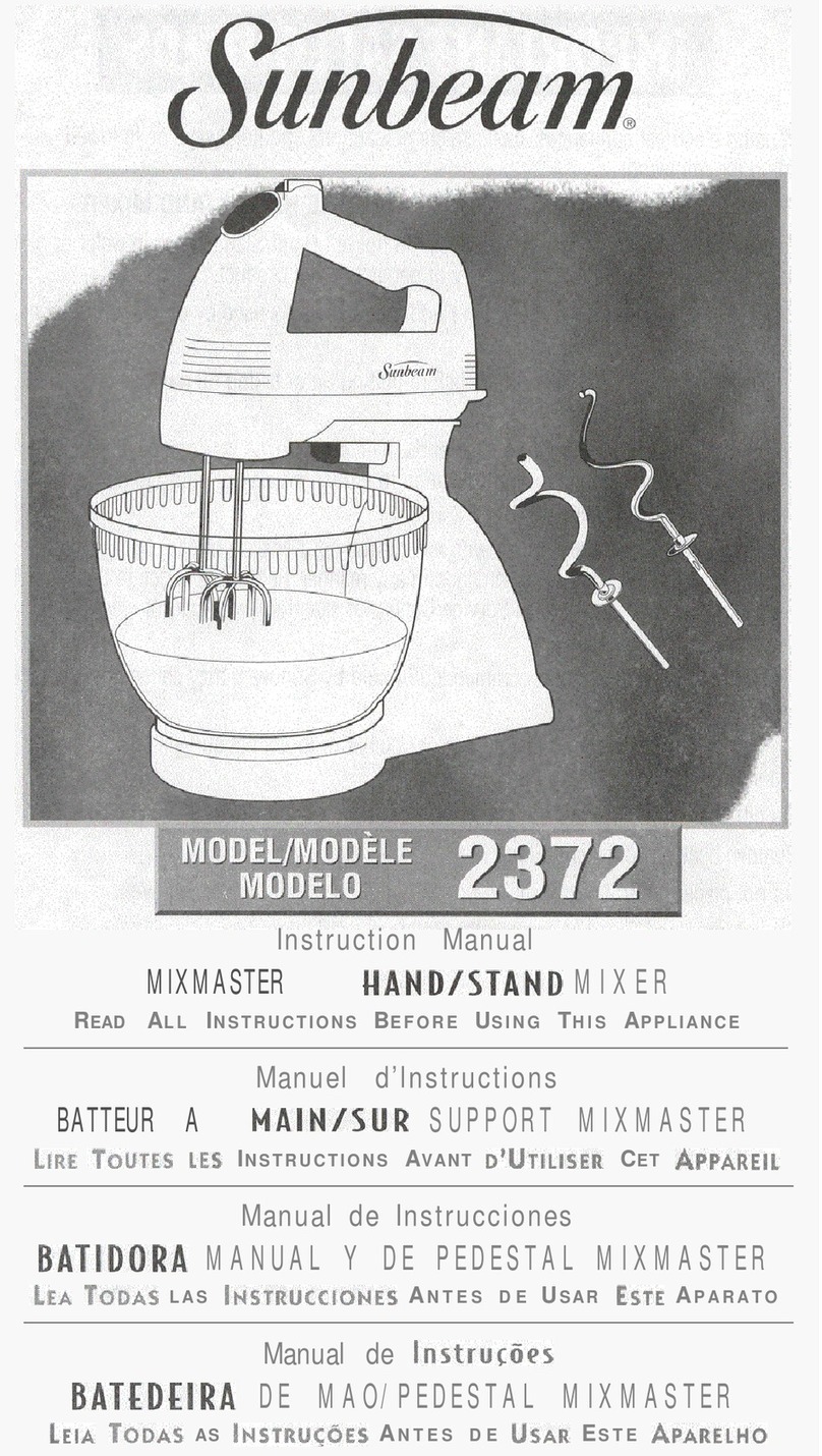 Sunbeam MIXMASTER 2372 User manual