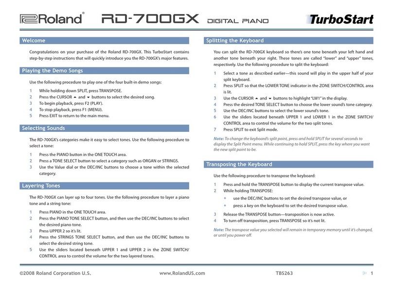 Roland RD-700GX Turbostart