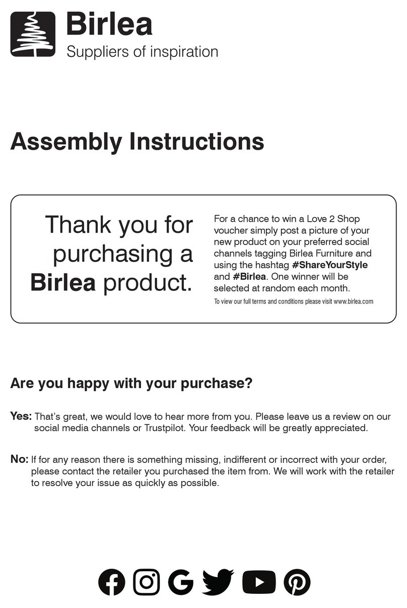 Birlea Sienna Assembly instructions Birlea Sienna Assembly instructions