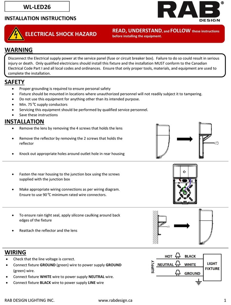 RAB Design WL-LED26 User manual