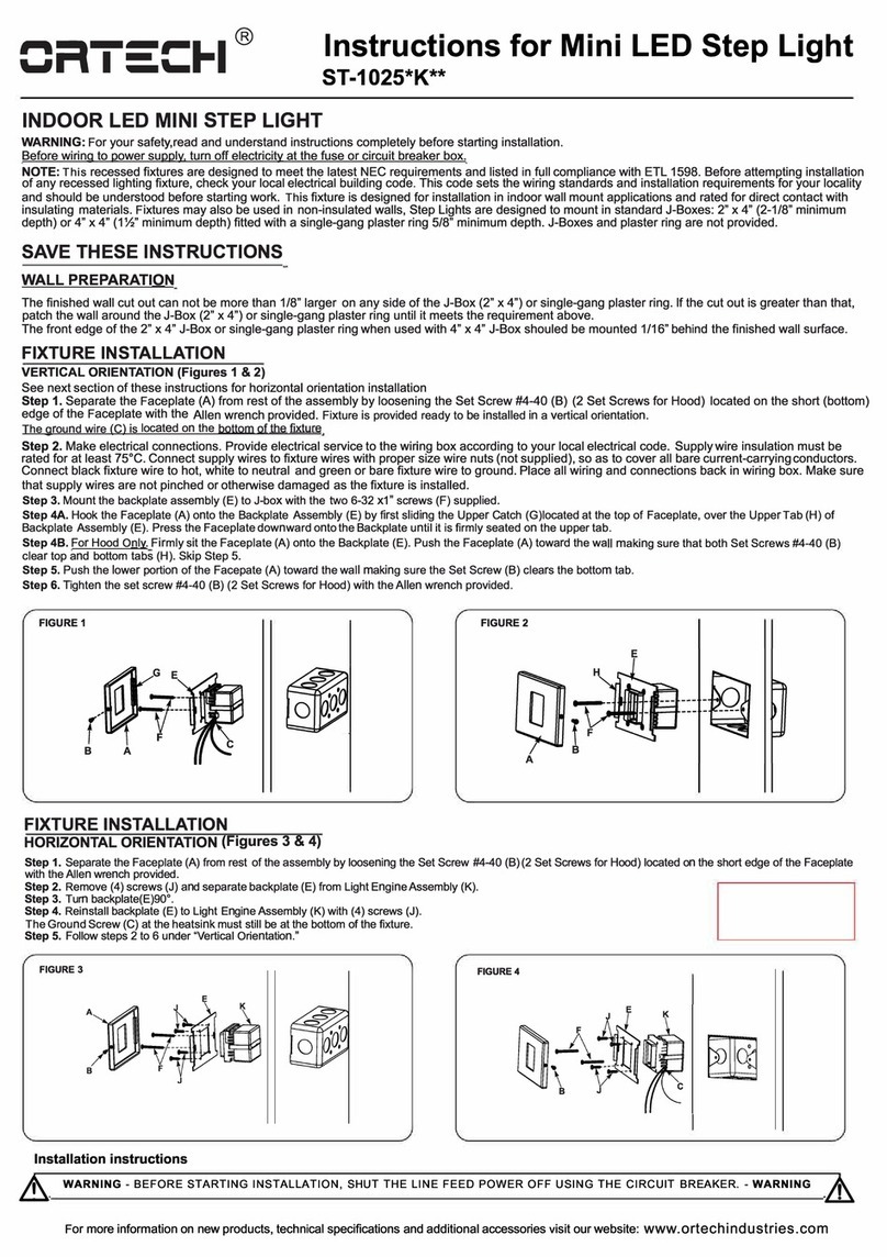 Ortech ST-1025 K Series instructions