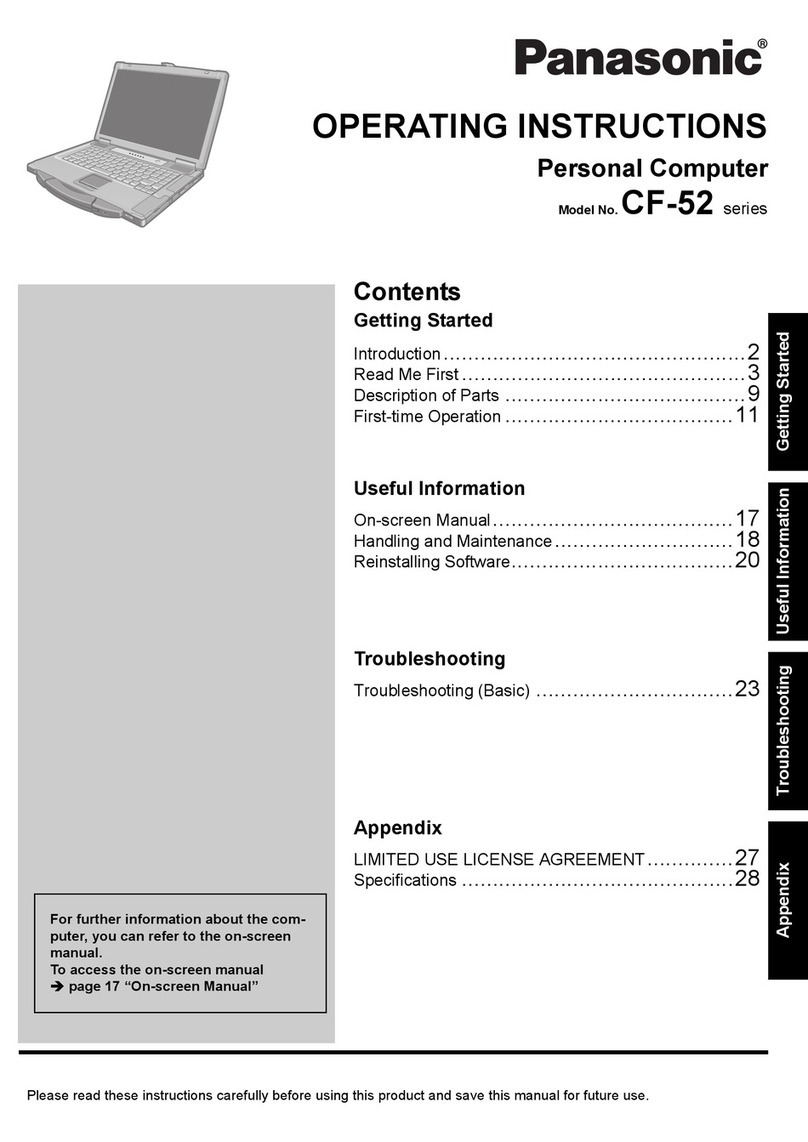 Panasonic CF-52 Series User manual Panasonic CF-52 Series User manual