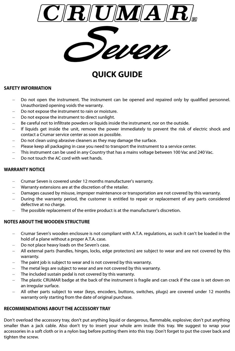 Crumar Seven User manual Crumar Seven User manual