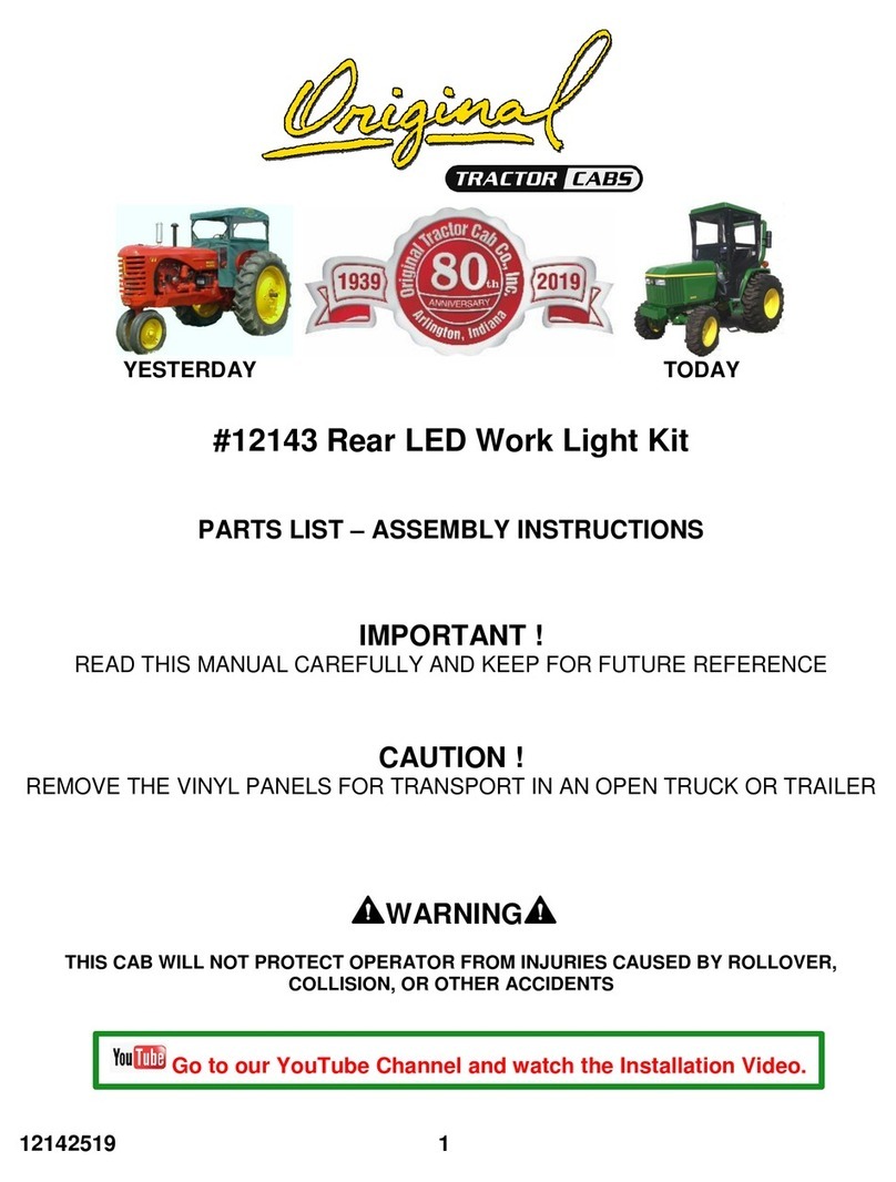 Original Tractor Cabs 12143 Assembly instructions