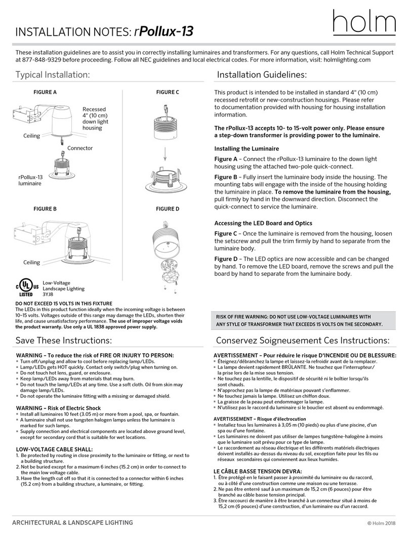 Holm rPollux-13 Installation notes