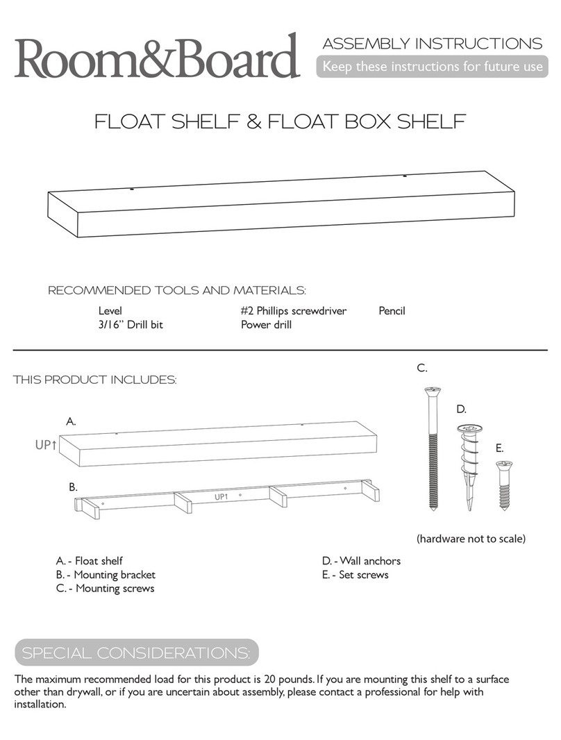 Room & Board FLOAT SHELF Assembly instructions