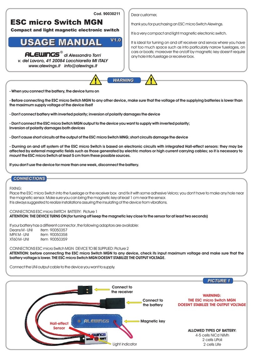 Alewings ESC micro MGN Parts list manual