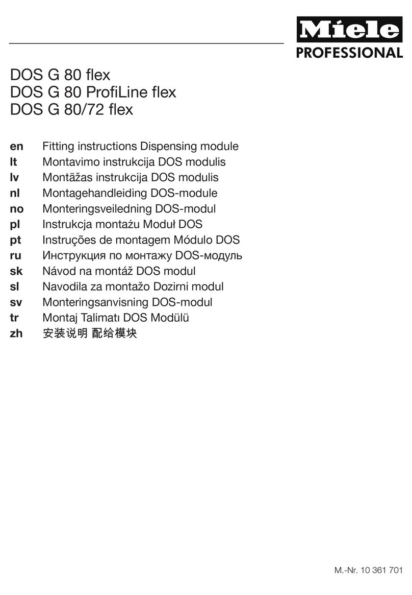Miele professional DOS G 80 flex Fitting instructions