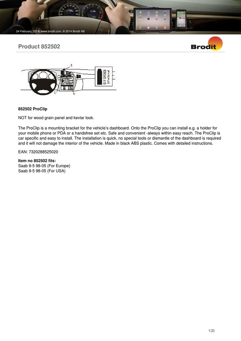 Brodit ProClip 852502 User manual Brodit ProClip 852502 User manual