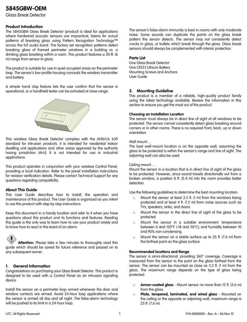 UTC 5845GBW-OEM user manual