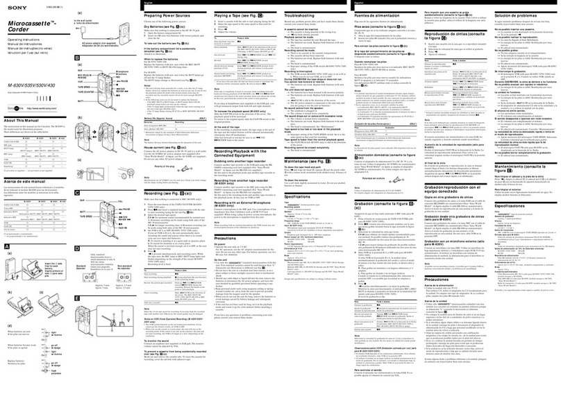 Sony M-630V User manual