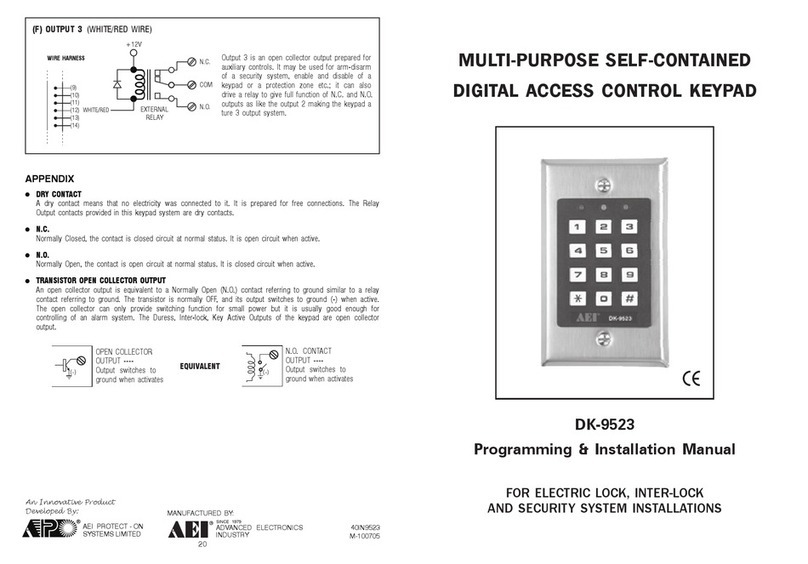 AEI DK-9523 Programming & installation manual