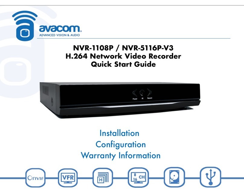 Avacom NVR-5116P-V3 quick start guide