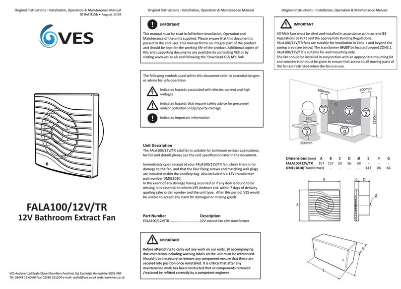 VES FALA100/12V/TR User manual