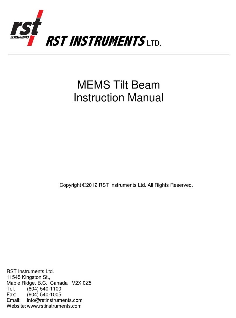 RST Instruments MEMS Tilt Beam instruction manual