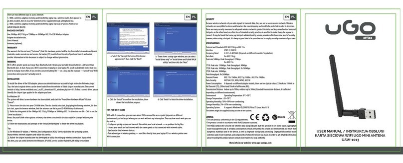Ugo UAW-1013 User manual