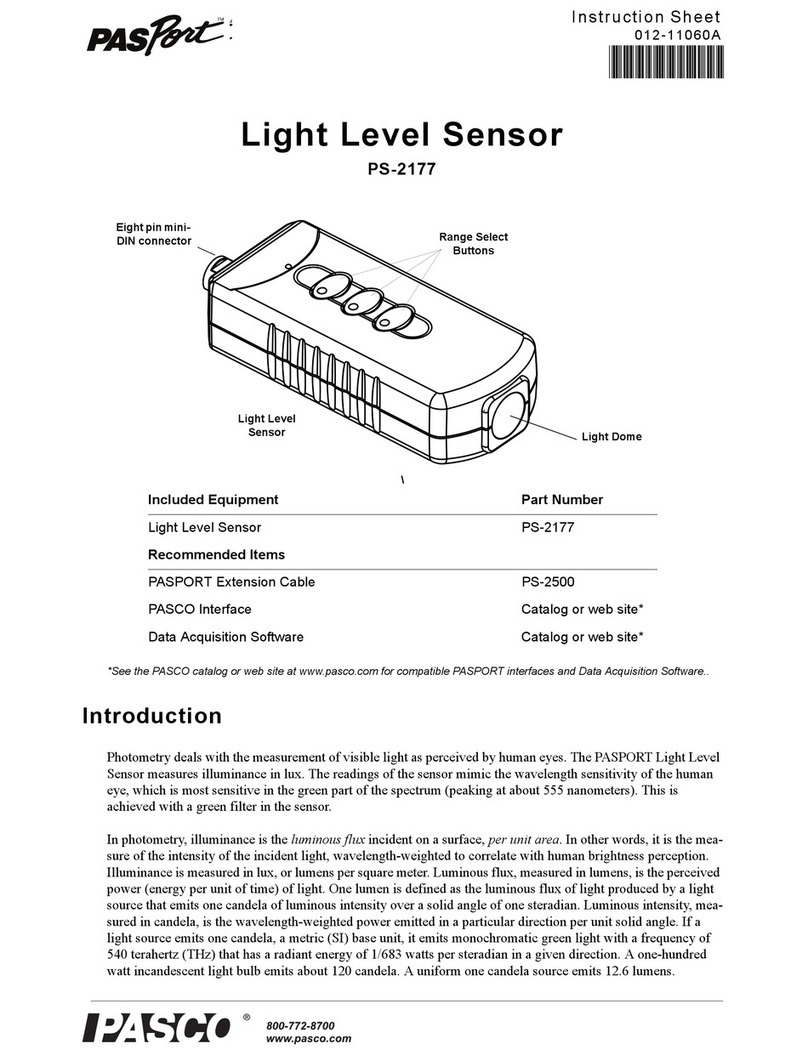 PASCO PASPORT PS-2177 instruction sheet