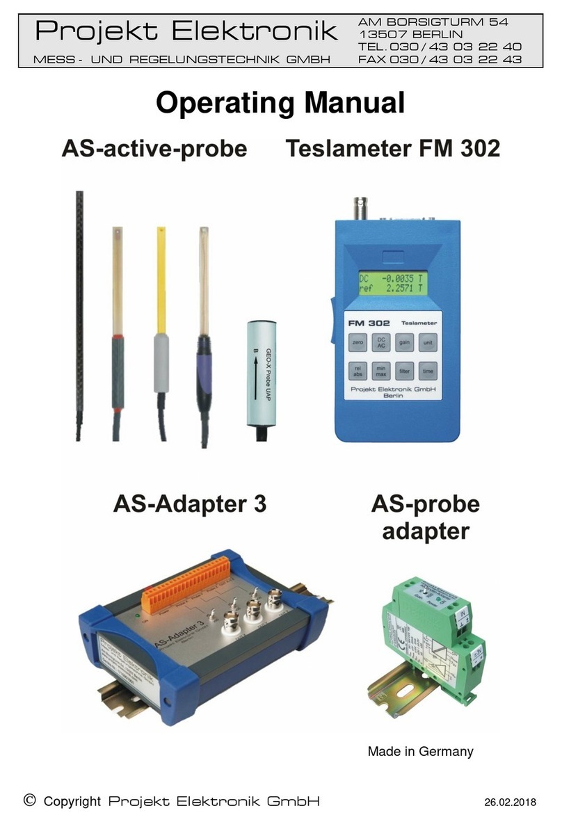 Projekt Elektronik FM 302 User manual