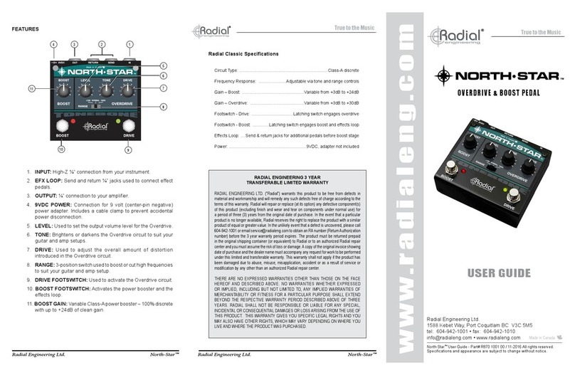 Radial Engineering North Star User manual