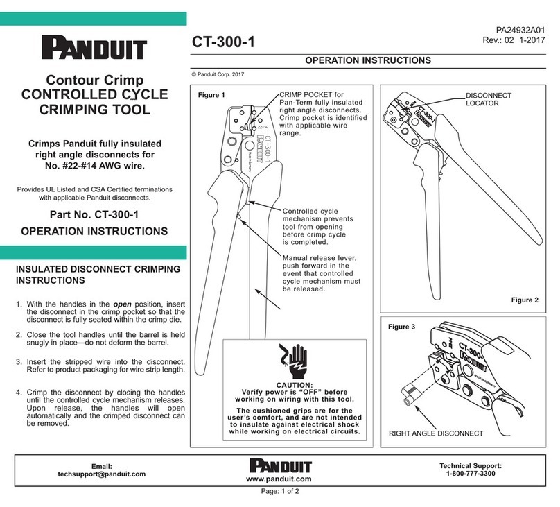 Panduit CT-3001 User manual Panduit CT-3001 User manual