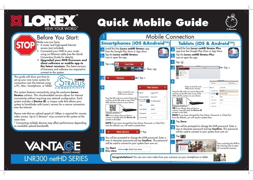 Lorex ECO3 series Quick Mobile Guide