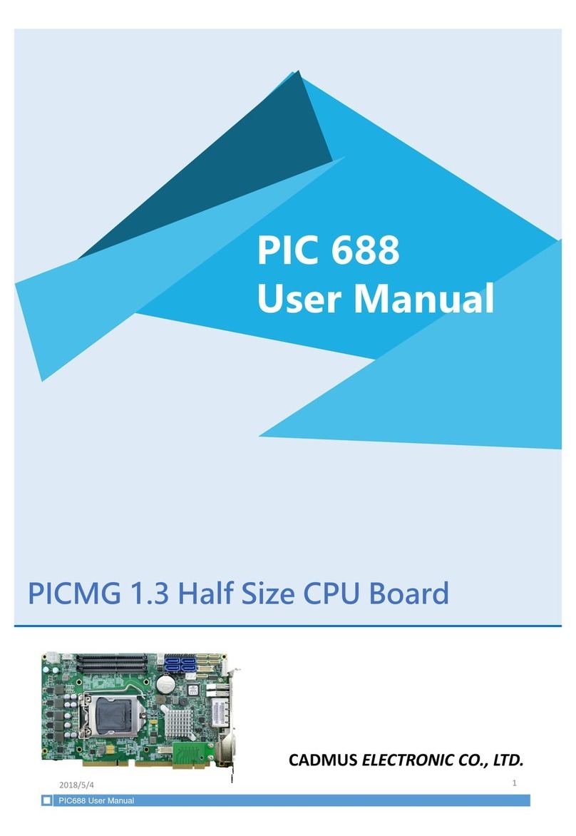 CADMUS ELECTRONIC PIC688-H user manual