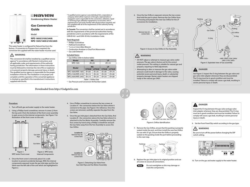 Navien NPE-180S Conversion guideline