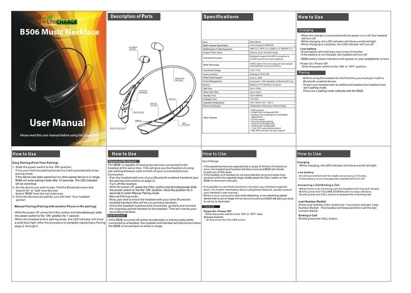 lifeCharge B506 user manual