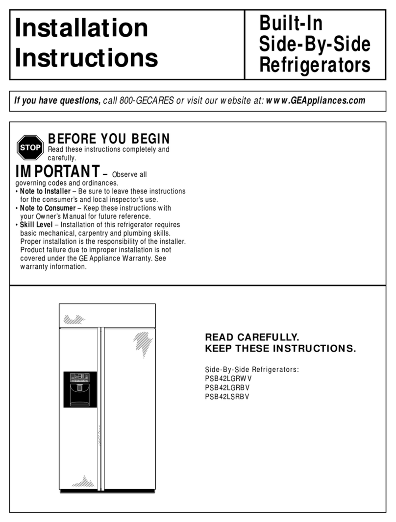 GE Profile PSB42LGRBV Instruction Manual
