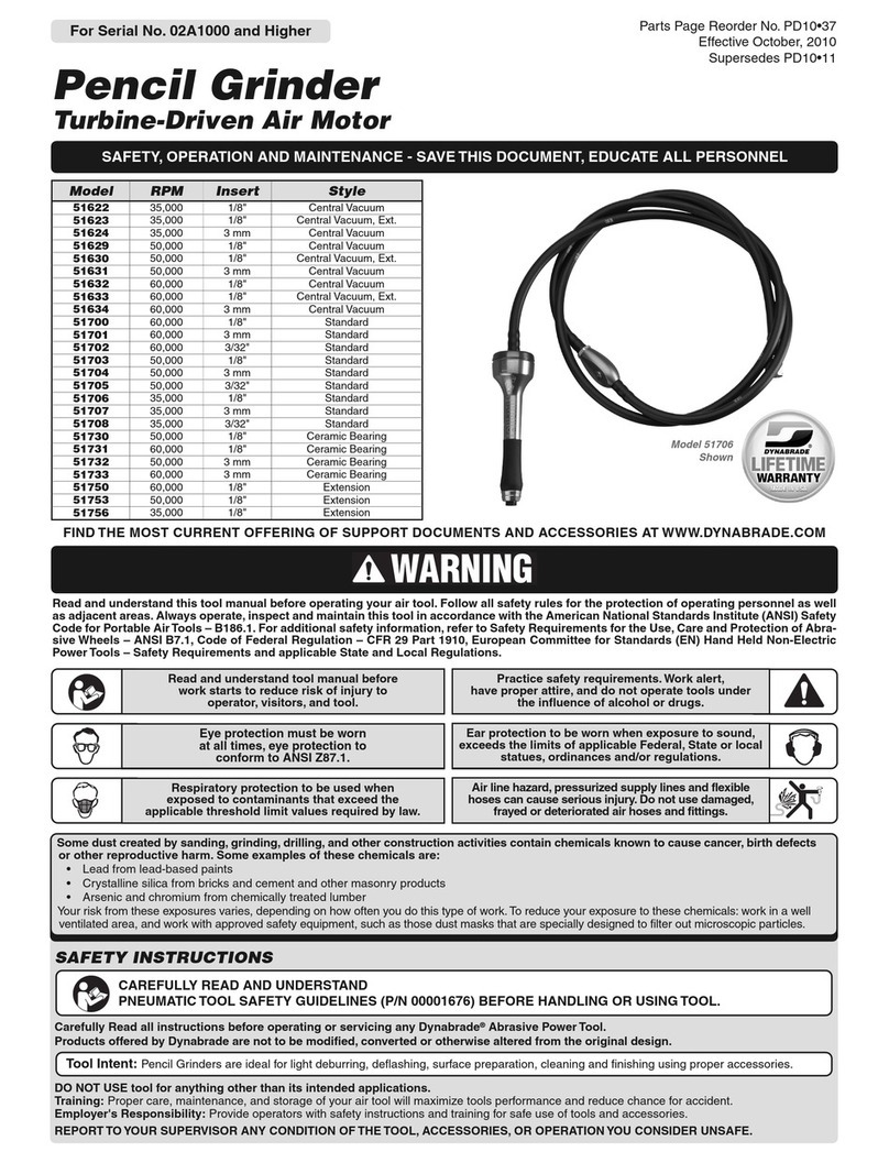 Dynabrade 51622 Safety, operation and maintenance manual