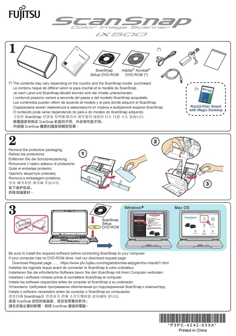 Fujitsu ScanSnap iX500 User manual Fujitsu ScanSnap iX500 User manual