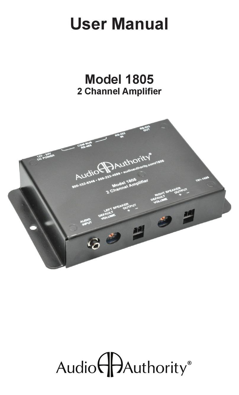 Audio Authority 1805 User manual