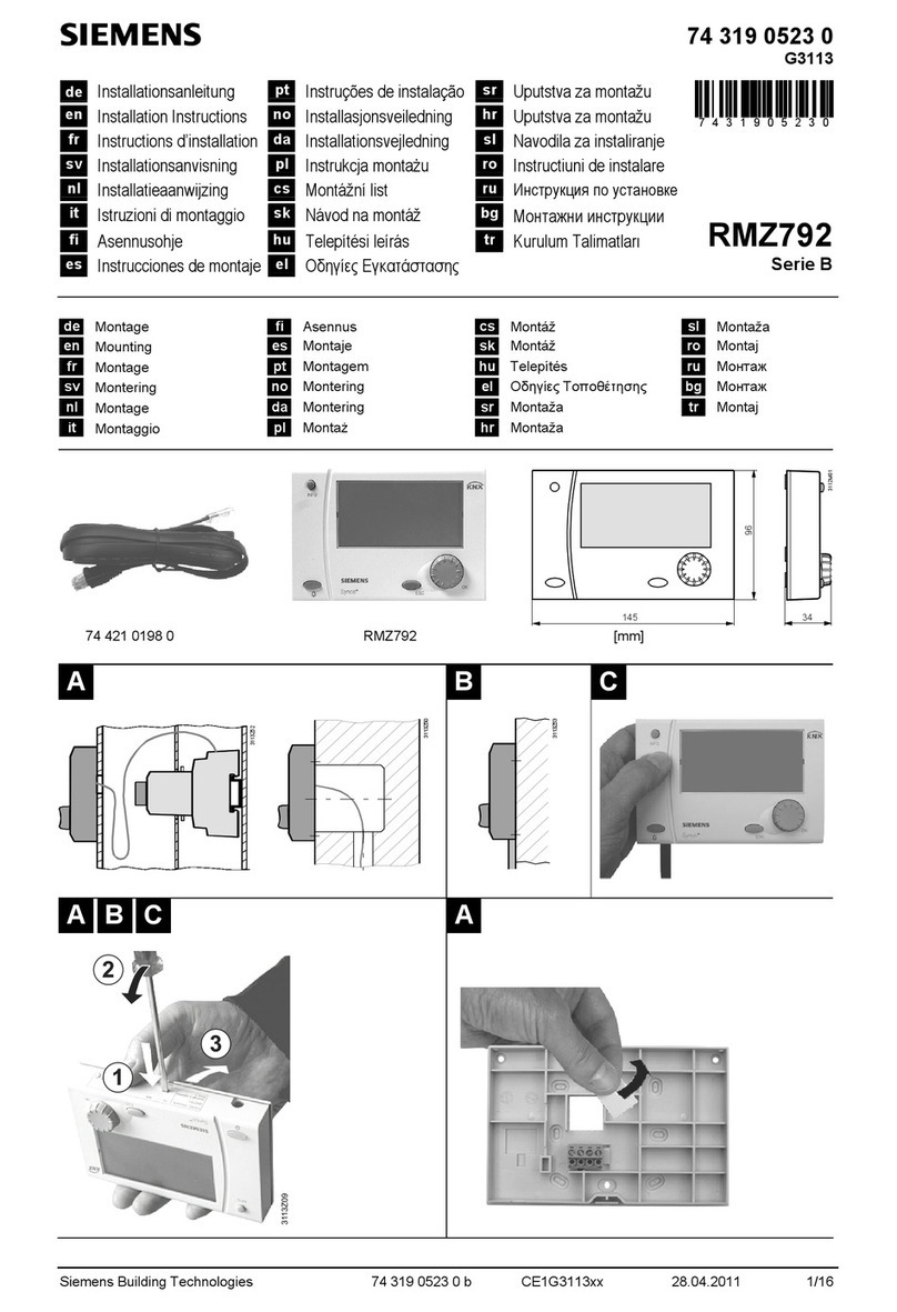 Siemens Synco RMZ792 User manual