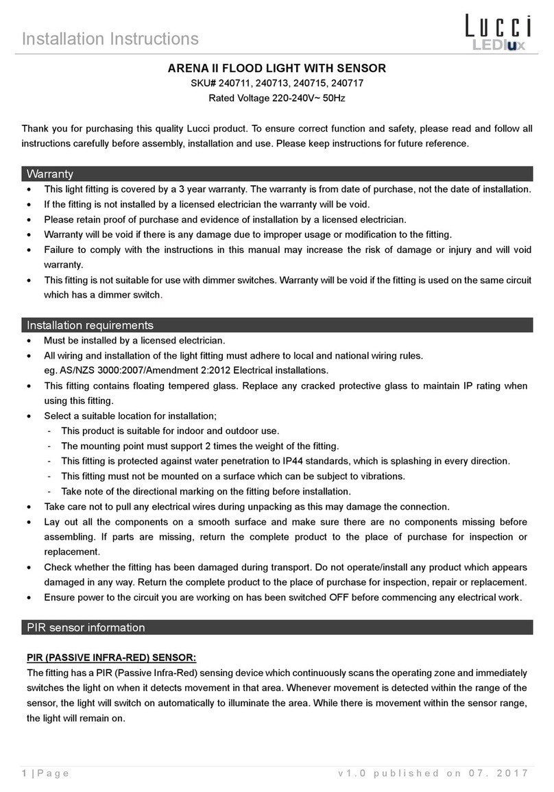 LUCCI ARENA II installation instructions
