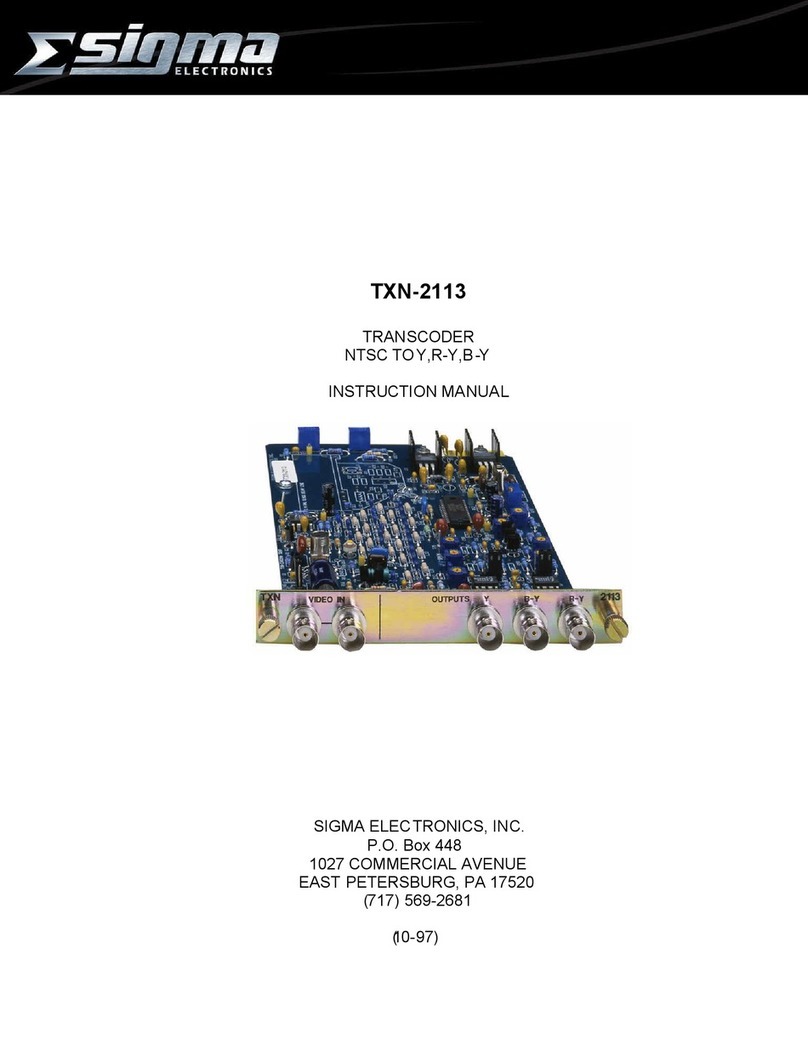 Sigma TXN-2113 instruction manual