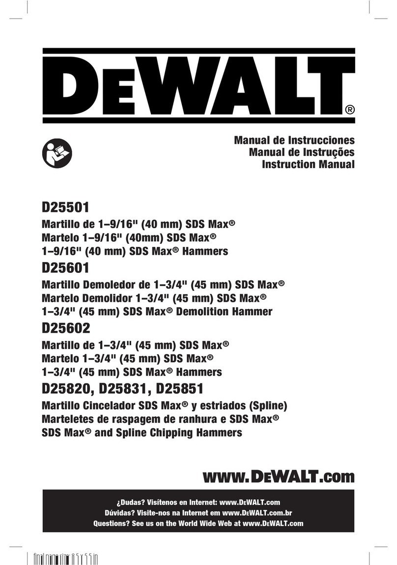 DeWalt D25501-AR User manual