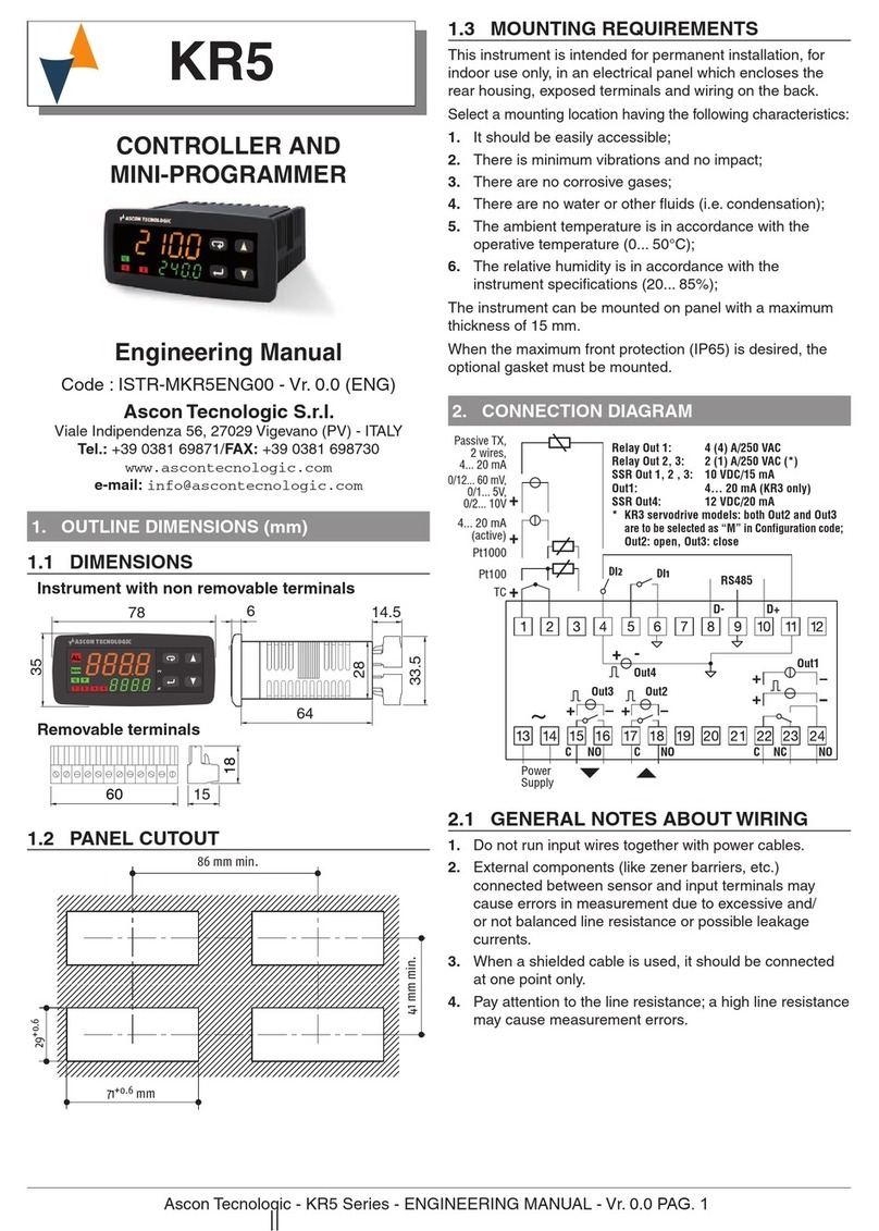 Ascon tecnologic KR5 Engineering manual