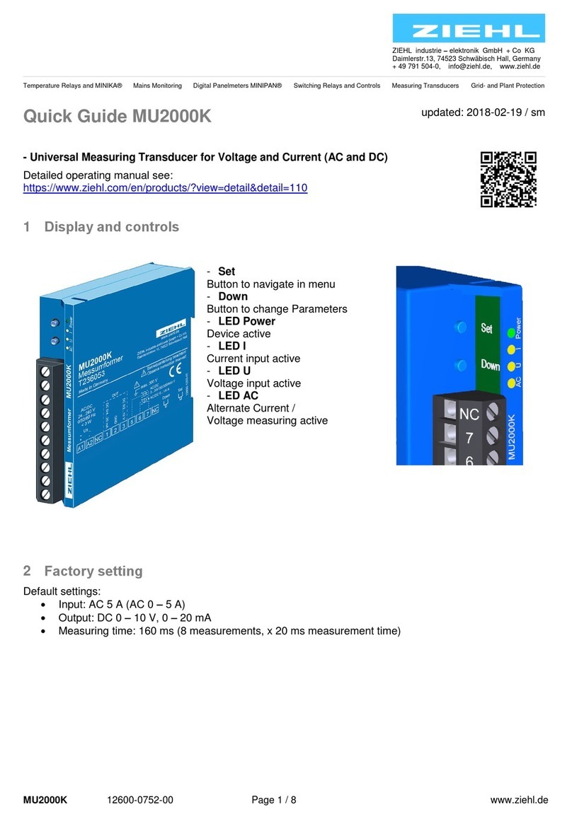 ZIEHL MU2000K quick guide